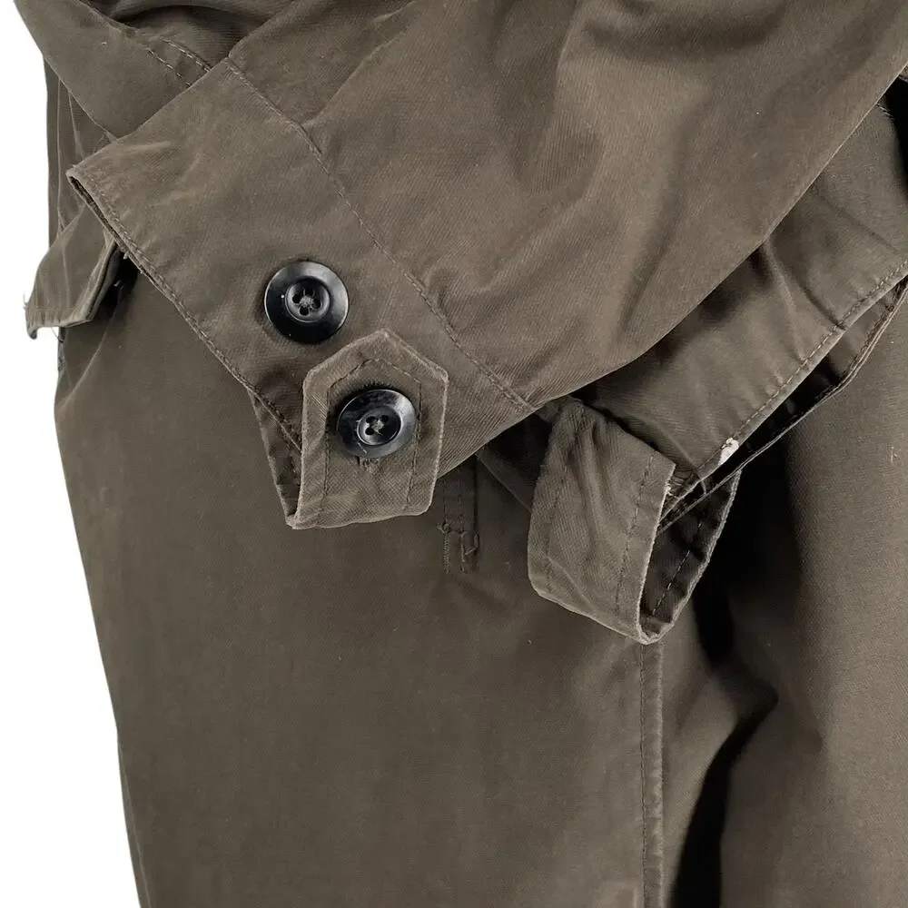 RW Co Longline Duck Canvas Chore Utility‎ Jacket S Green No Lining Drawstring